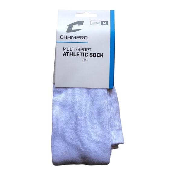 Champro White Unisex Athletic Multi-Sport Long Game Socks Adult Size Medium - Picture 2 of 8